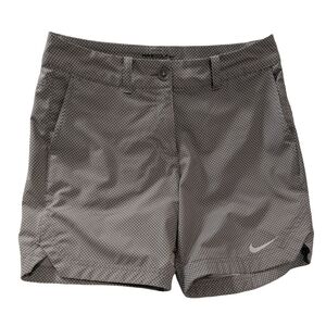 Nike Golf Women's Dri-Fit Shorts Tour Performance Gray White Polka Dot 4